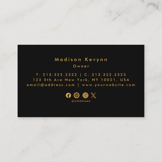 Professioneel Visitekaartje (Achterkant)