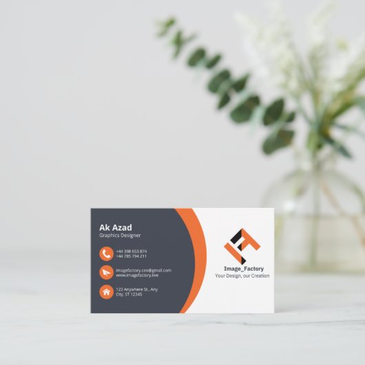 professioneel visitekaartje (Staand voorkant)