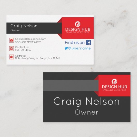 Professioneel visitekaartje (Voorkant / Achterkant)