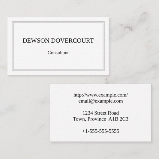 , professioneel Visitekaartje (Voorkant / Achterkant)