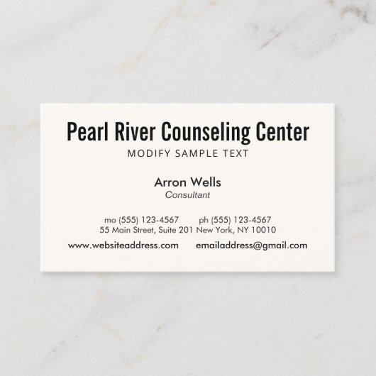 Professioneel Visitekaartje (Voorkant)