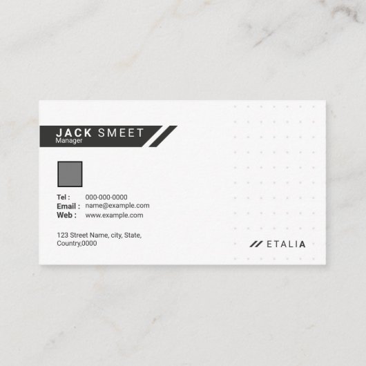 Professioneel Visitekaartje (Achterkant)