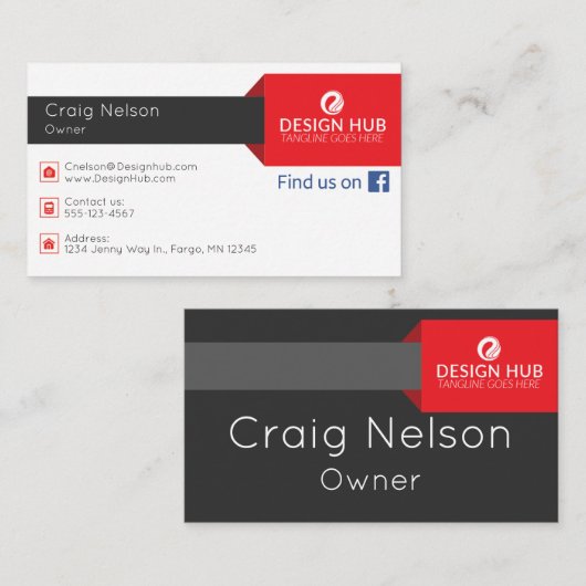 Professioneel visitekaartje (Voorkant / Achterkant)