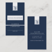 Professioneel visitekaartje Donkerblauw (Voorkant / Achterkant)