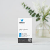 Professioneel visitekaartje grafische ontwerper (Staand voorkant)