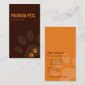 PROFESSIONEEL VISITEKAARTJE huisdierverzorging sin (Voorkant / Achterkant)