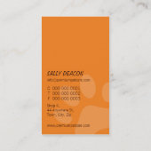 PROFESSIONEEL VISITEKAARTJE huisdierverzorging sin (Achterkant)