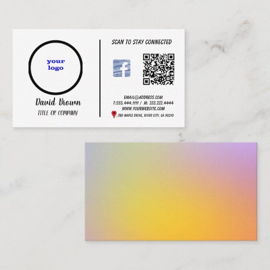 Professioneel Visitekaartje met een Modern en Inno (Voorkant / Achterkant)