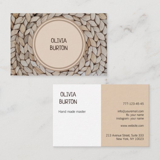 Professioneel visitekaartje met een rotatiestructu (Voorkant / Achterkant)