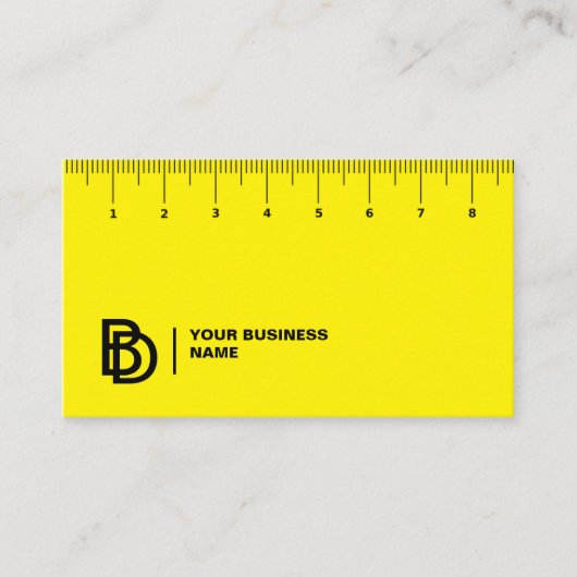 Professioneel Visitekaartje met liniaal (cm) (Voorkant)