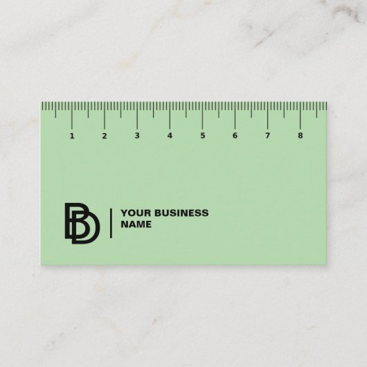 Professioneel Visitekaartje met liniaal (cm) (Voorkant)