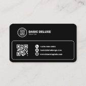 Professioneel visitekaartje met logo en QR-code (Achterkant)