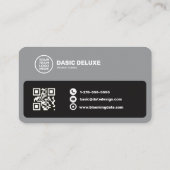 Professioneel visitekaartje met logo en QR-code (Achterkant)