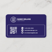 Professioneel visitekaartje met logo en QR-code (Achterkant)