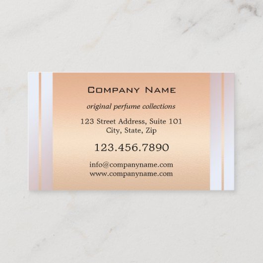 Professioneel Visitekaartje met parfumfrank (Achterkant)