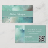Professioneel Visitekaartje met pastel-toned marme (Voorkant / Achterkant)