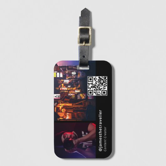 Professioneel Visitekaartje met QR Code Bagagelabel (Voorkant (verticaal))
