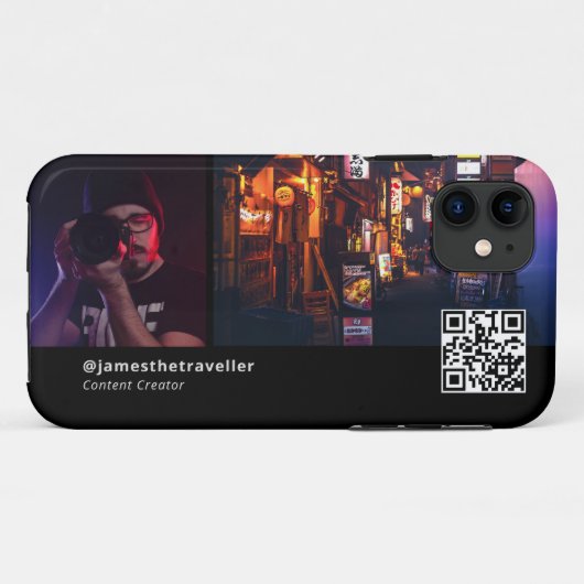 Professioneel Visitekaartje met QR Code Case-Mate iPhone Case (Achterkant (horizontaal))