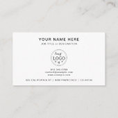 Professioneel Visitekaartje met QR-code & Logo (Achterkant)