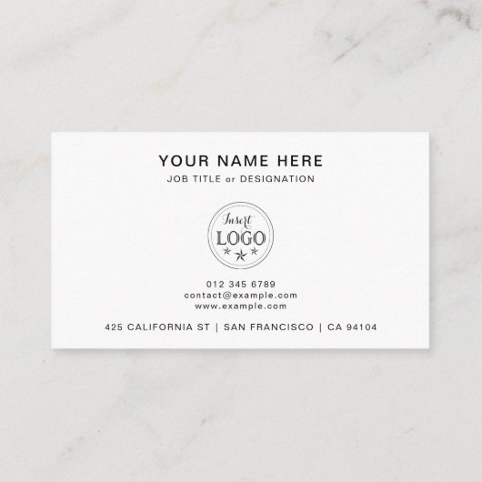 Professioneel Visitekaartje met QR-code & Logo (Achterkant)