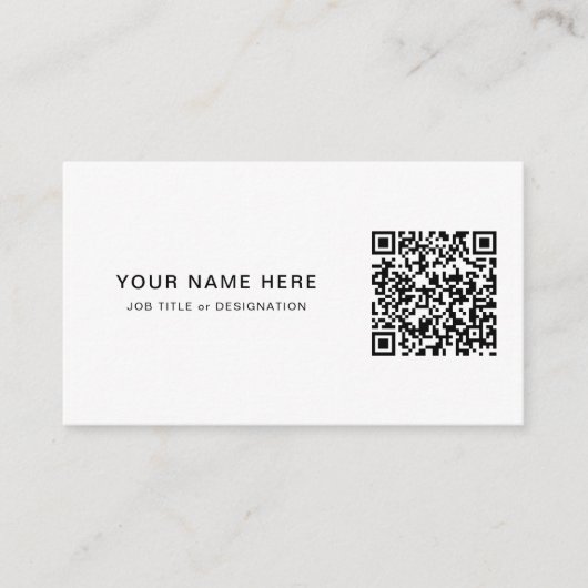 Professioneel Visitekaartje met QR-code & Logo (Voorkant)