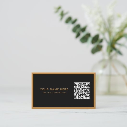 Professioneel Visitekaartje met QR-code & Logo (Staand voorkant)