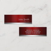 professioneel Visitekaartje met roodmetalen (Voorkant / Achterkant)