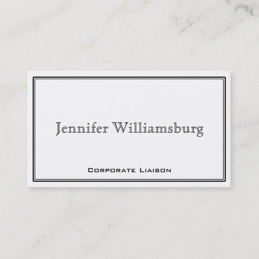 Professioneel Visitekaartje met zwarte en witte ra (Voorkant)