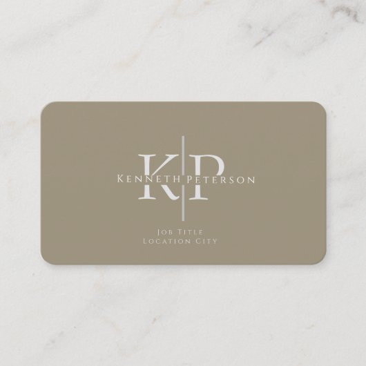 Professioneel Visitekaartje monogram Initialen (Voorkant)