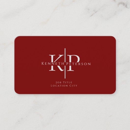 Professioneel Visitekaartje monogram Initialen (Voorkant)