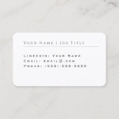 Professioneel Visitekaartje monogram Initialen (Achterkant)