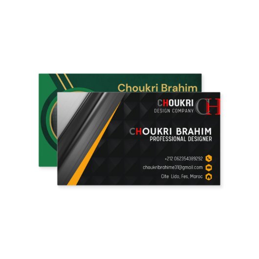 Professioneel Visitekaartje ontwerp (Voorkant / Achterkant in situ)