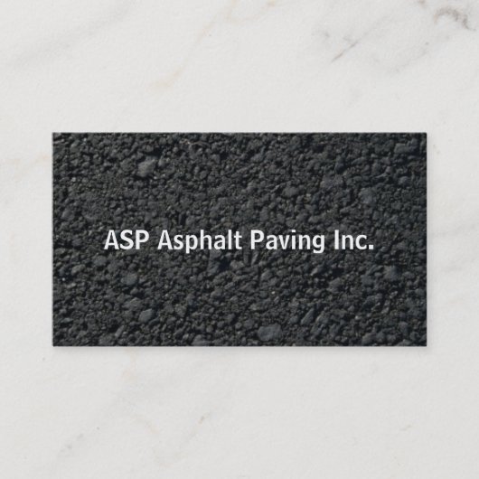 Professioneel Visitekaartje van Asphalt-Paving Com (Voorkant)