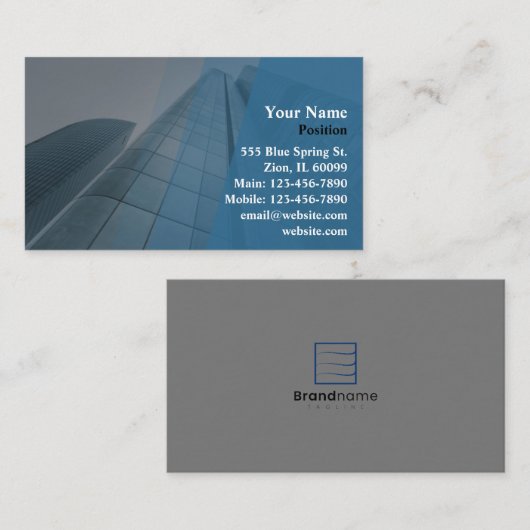 Professioneel Visitekaartje van de Glasbouw (Voorkant / Achterkant)