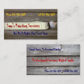 Professioneel Visitekaartje van de Painter Contrac (Voorkant / Achterkant)