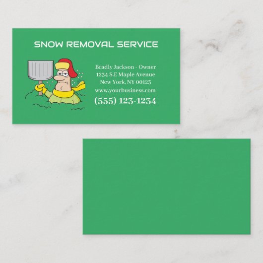 Professioneel Visitekaartje van de sneeuwverwijder (Voorkant / Achterkant)