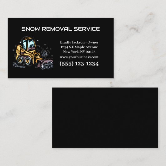 Professioneel Visitekaartje van de sneeuwverwijder (Voorkant / Achterkant)