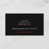 Professioneel Visitekaartje van het Schildbedrijf (Achterkant)