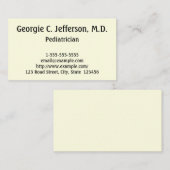 Professioneel Visitekaartje van kinderartsen (Voorkant / Achterkant)