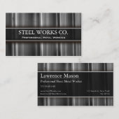 Professioneel Visitekaartje van metaalarbeiders (Voorkant / Achterkant)