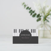 Professioneel Visitekaartje van piano-instructeur (Staand voorkant)