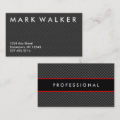 Professioneel visitekaartje van zwarte koolstofvez (Voorkant / Achterkant)