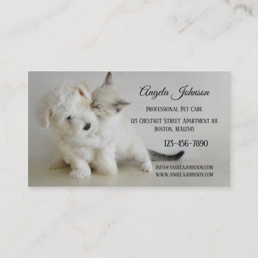 Professioneel Visitekaartje voor computerzorg (Achterkant)