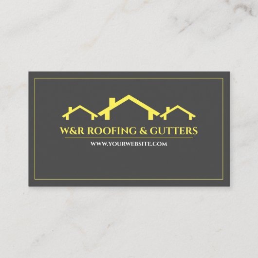 Professioneel Visitekaartje voor dakbedekking en g (Voorkant)