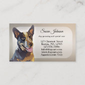 Professioneel Visitekaartje voor Dog Care Grooming (Achterkant)