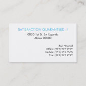 Professioneel visitekaartje voor landschapsontwerp (Achterkant)