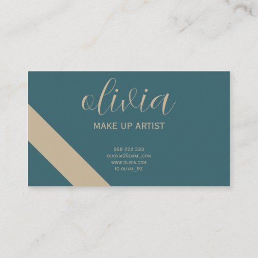 Professioneel Visitekaartje voor make-up artist (Achterkant)