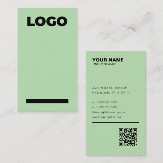 Professioneel Visitekaartje voor Ondernemer (Bill) (Voorkant / Achterkant)