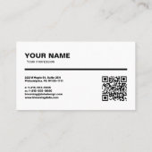 Professioneel Visitekaartje voor ondernemers (Achterkant)