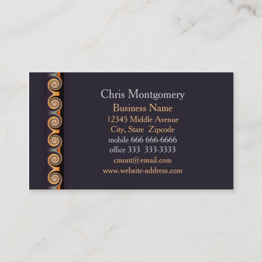 Professioneel vivid Spiral Fractal Design Visitekaartje (Achterkant)
